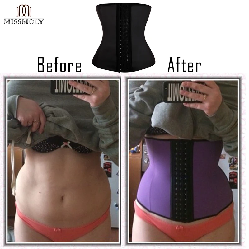 Мисс Moly латекс талии тренер пластика тонкий грудью костей Body Shaper корсет Cincher