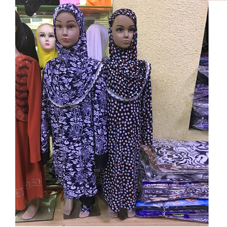 

(12 pieces/lot) Wholesale Latest Designs Islamic Muslim Girls Abaya kids Kaftan Dress Clothing in Stock YM019