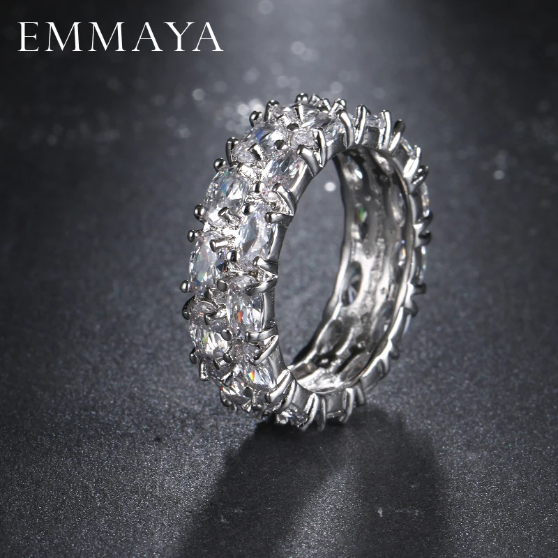 EMMAYA фирменные циркониевые кольца прозрачные для женщин модные ювелирные изделия