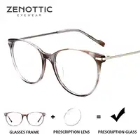 ZENOTTIC 2019 Optical Prescription Glasses for Women Frame Anti-Blue-Ray Photochromic Eyewear Hyperopia Myopia Eyeglasses Clear