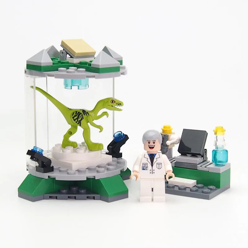 Jurassic World Park Minifigures toys Dinosaur Laboratory Mini Kid Baby Toy Compatible font b legoes b
