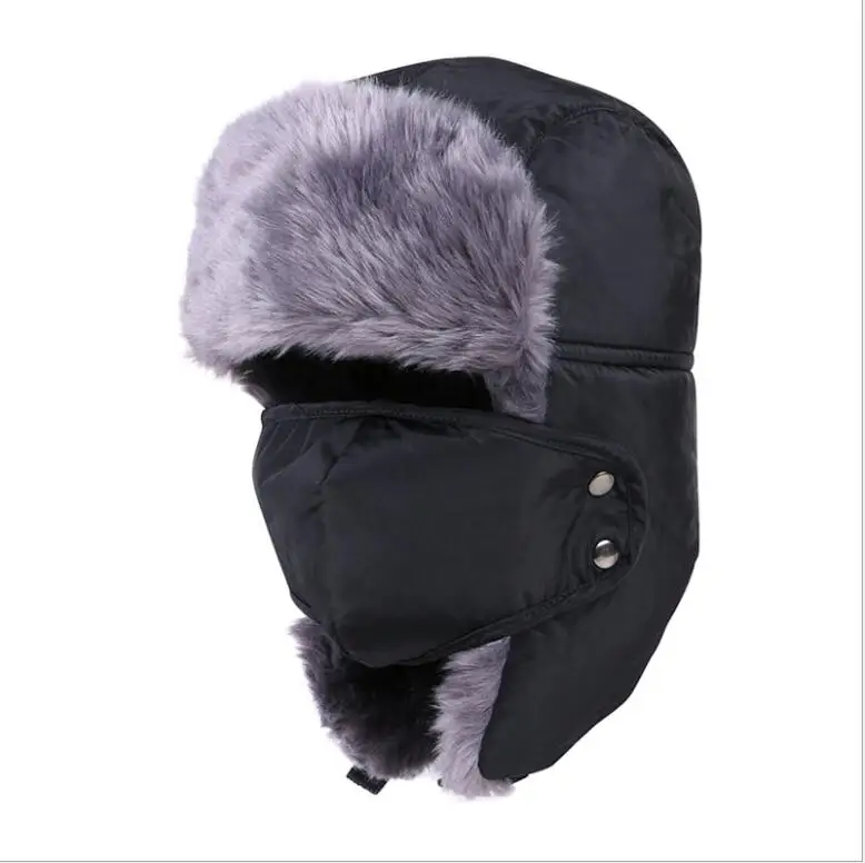 High Quality Winter Hat Bomber Hats For Men Woman Thicken Russian Army Trooper Aviator Ushanka Earflaps Bomber Hat mad bomber leather rabbit fur hat