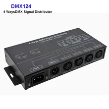 Distributeur de signal DMX124 DMX512, répéteur de signal 4ch, 4 sorties DMX, entrée AC100V 240V, livraison gratuite 