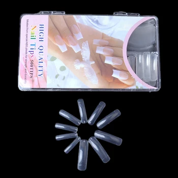 

Hot 500pcs/set Long Salon Short Round False Nail Art Tips Acrylic Half Nails Tips Manicure DIY Nail Art Decorations Faux Ongles