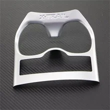 ABAIWAI Car Accessories For Nissan X-Trail T32 Interior Cup Holder Cover Sticker Automobiles Styling Auto Part ABS Chrome XTrail