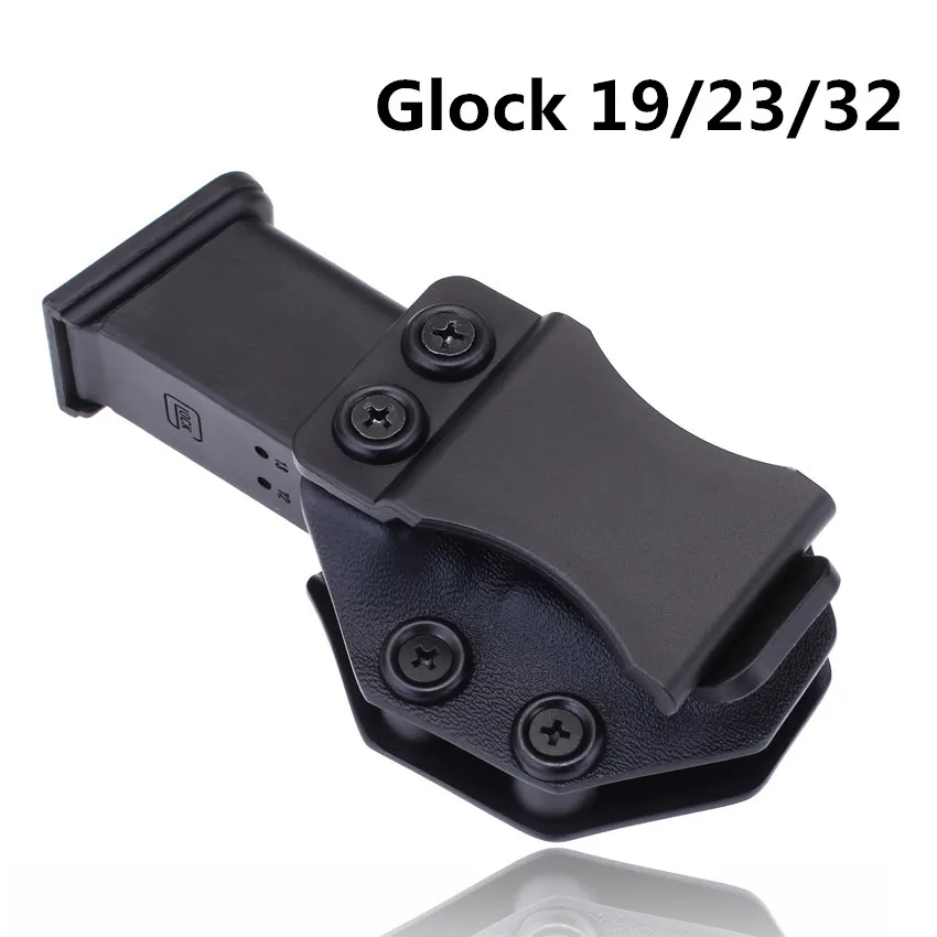 Внутренний пояс IWB Kydex Magazine Carrier Mag кобура для Glock 17 19 22 23 26 27 31 32 43 скрытый Чехол 9 мм для пистолета - Цвет: Glock 19 23 32