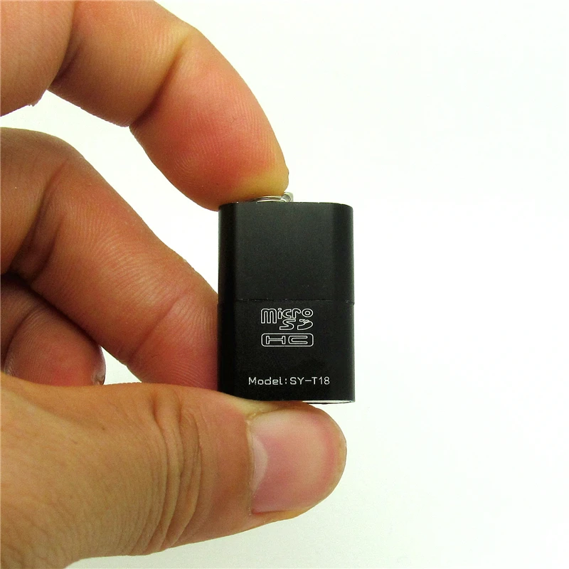 

high quality alloy metal black USB 2.0 Card Reader Micro SD TF T-Flash Memory SD Card Reader Adapter