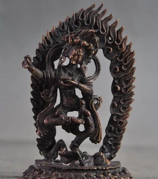 

Old Tibet Tantra Buddhism bronze Dorje Vajrayogini Goddess Guanyin Buddha Statue