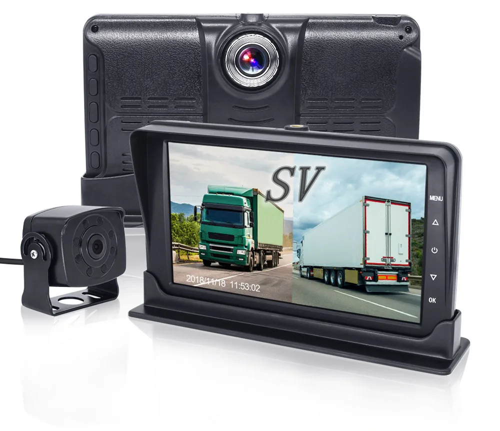 SWM 1080P HD автомобиль грузовики автобус камера s DVR двойной видеорегистратор запись " 12-35 в g-сенсор ночное видение обратный СВЕТОДИОДНЫЙ монитор камеры