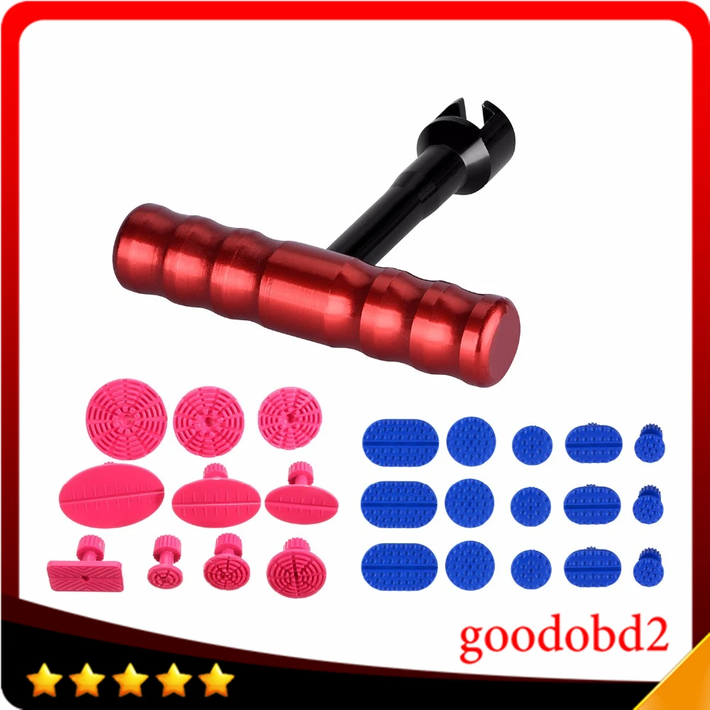 

Car PDR Tools Paintless Dent Repair Tools T-Bar Hand Tools with 25pcs Pulling Tabs for Motorcycles Washing Machine Refrigerator