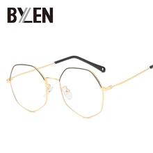 Очки пилота оправа Женские винтажные очки с металлическими оправами оптические, при близорукости очки оправа синий свет блокирующие линзы по рецепту