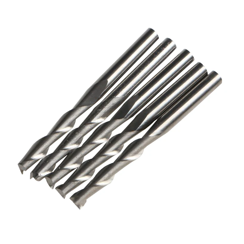 

5 pcs Shank 4mm*22mm Two Flutes End Mill cutters CNC Equipment Milling Cutter Spiral Cutter White Steel Cutter