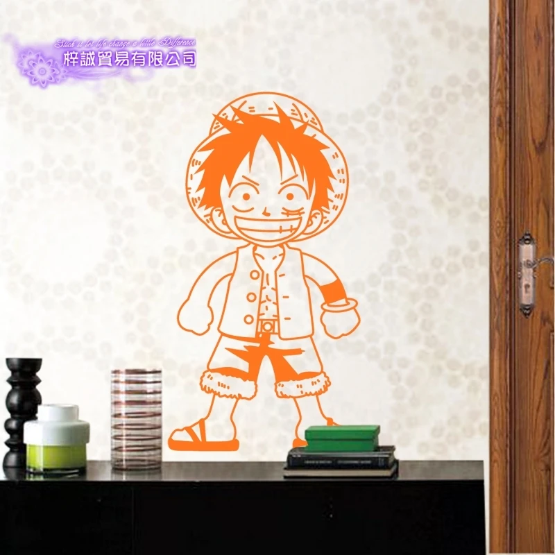 Luffy Настенная Наклейка цельный кусок Виниловые Настенные стикеры Декор для дома