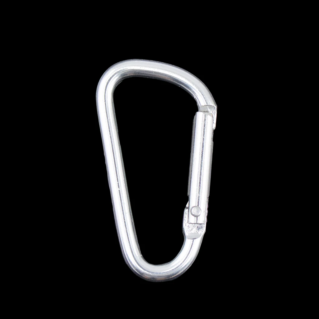 20 Pieces Carabiner D-Ring Snap Clip Hook Buckle Keychain Keyring Camping Hiking Outdoor Sports Hardware Set Durable Tools