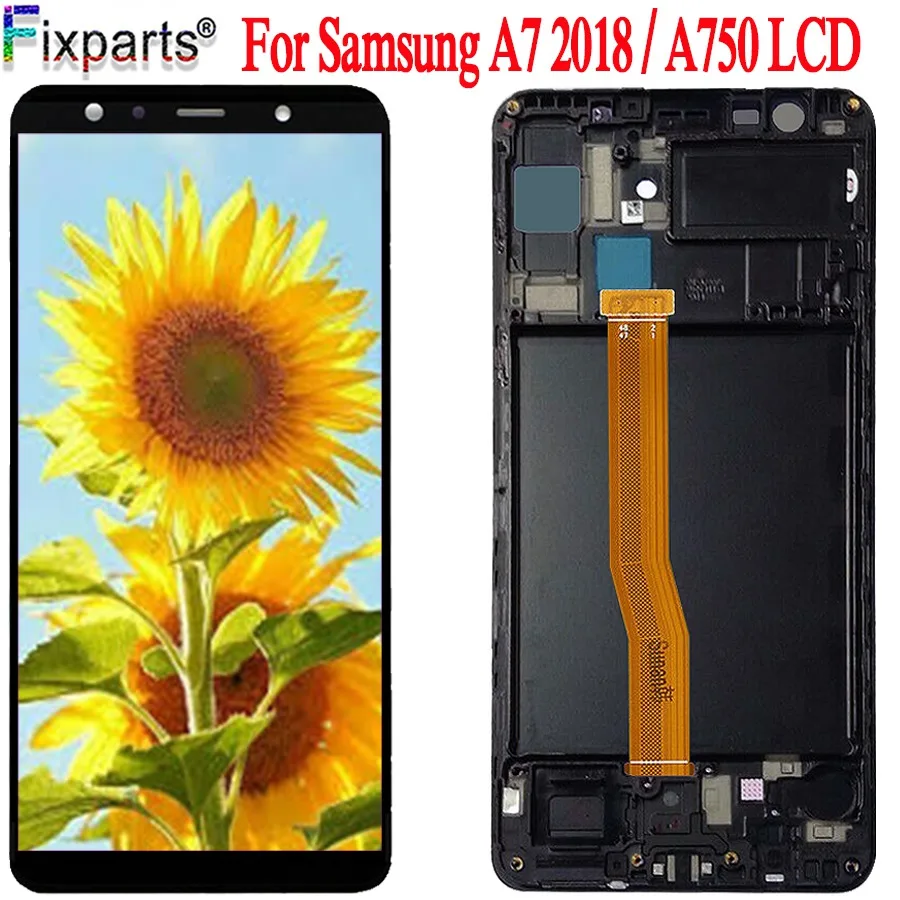 100% протестированный для Samsung Galaxy A7 2018 SM-A750F A750 ЖК-дисплей кодирующий