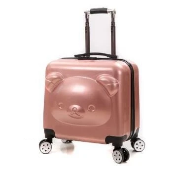 

20 Inch Luggage Suitcase Bear Travel Trolley Spinner Suitcase Trolley Bag On Wheels Kids Wheeled Cabin Size Rolling Baggage Bag