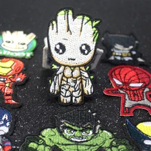 Pulaqi The Avengers Patch On Clothes Embroidered Patches For Clothing Groot Iron On Patches Custom Patch AppliqueIron On Patch F