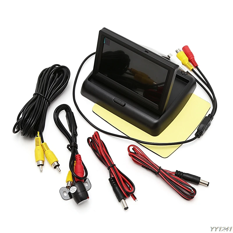 

4.3 Inch Folding Car LCD Monitor w/CCD Rearview Camera Night Vision Waterproof High-definition night vision Car Displayer- G6KC
