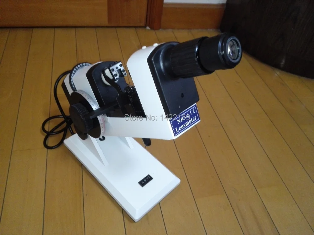 

New NJC4 Optical Focimeter lensometer Manual lensmeter AC/DC powered External reading vertometer