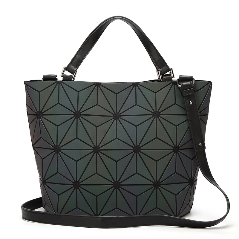 Japan Large bao Bags Women Handbags Bucket Geometry Sequins Shoulder Bags Female 