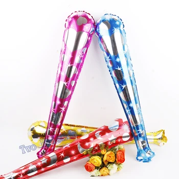

100pcs Party Cheering foil balloons fighting games hand ballon Baseball shape globos noise maker long bell balloon wholesale