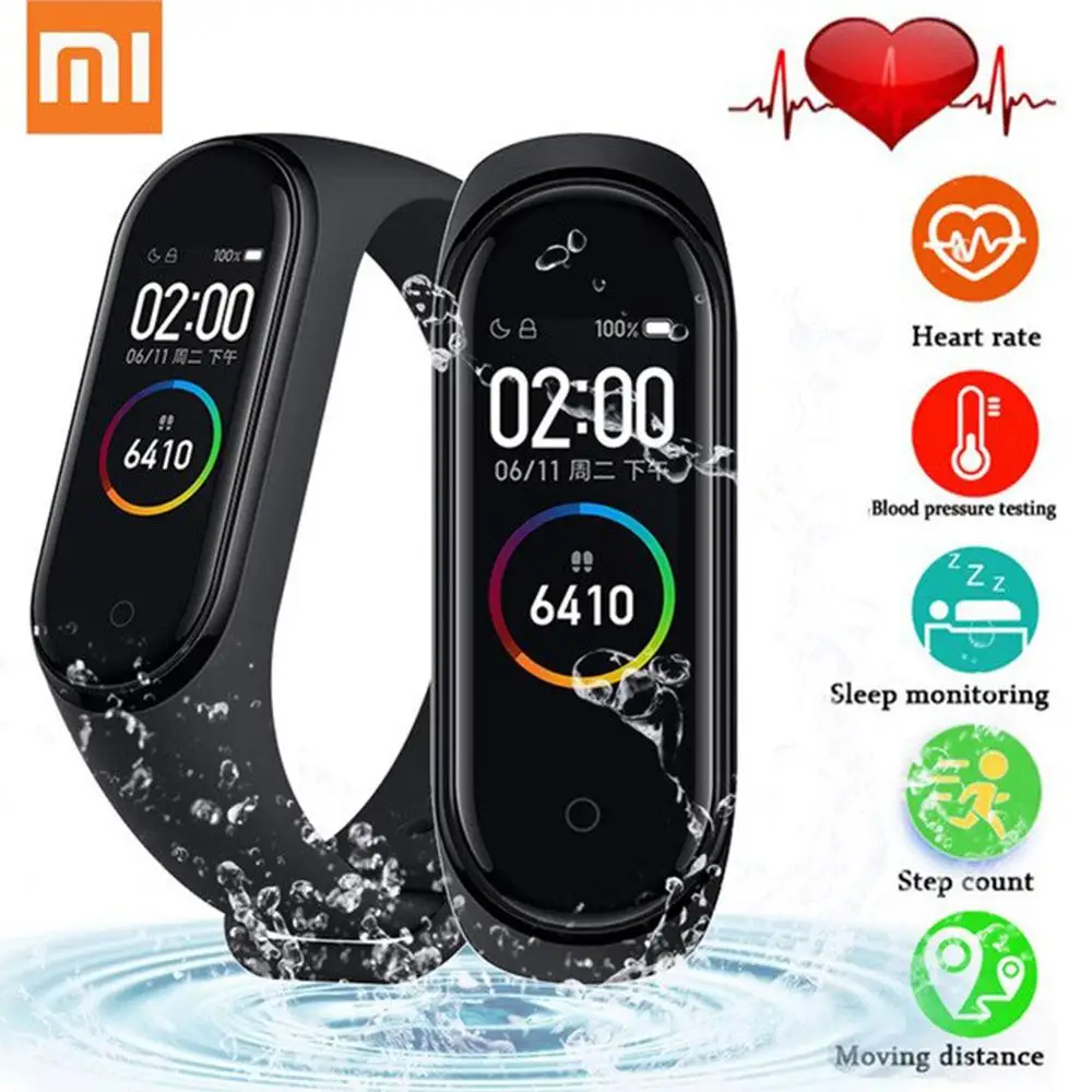

1pcs Global Version Xiaomi Mi Band 4 Smart Bracelet OLED Screen Heart Rate Monitor Waterproof Smartband Fitness Tracker