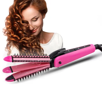 

3-in-1 Hair Straightener Electric Hair Straightening Machine Professional Ceramic Straightening Corrugated Iron HairStyling Tool