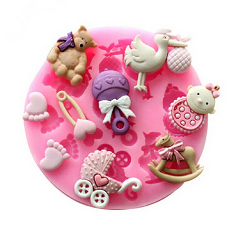 Moule De Decoration De Gateau En Forme D Ourson 3d 1 Piece Moule A Savon Fondant En Silicone Ustensiles De Cuisson En Chocolat Pour Bebes A Faire Soi Meme Aliexpress