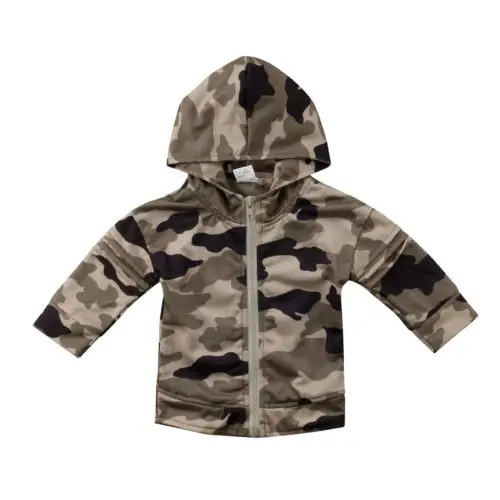 

Fashion Kids Baby Infant Boy Long Sleeve Camouflage Letter Zipper Hoodies Coat Cloak Sweatshirt Thick Clothes