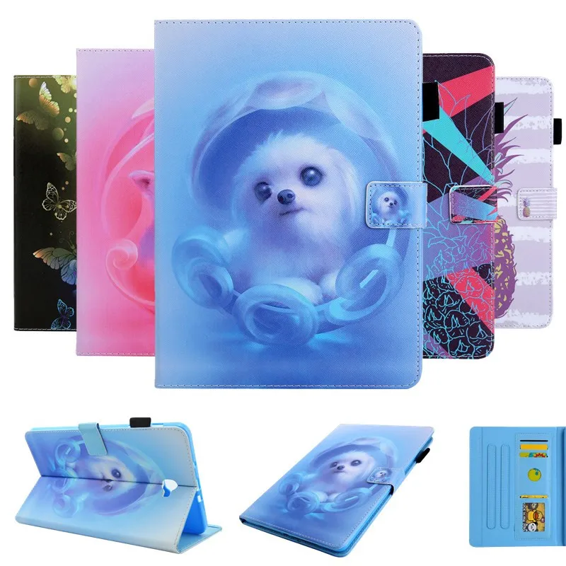 

Tablets Cases for Samsung Galaxy Tab A A6 10.1 2016 T585 T580 T580N Cover Coque Funda Fashion Pineapple Cat Dog Soft Back Shell