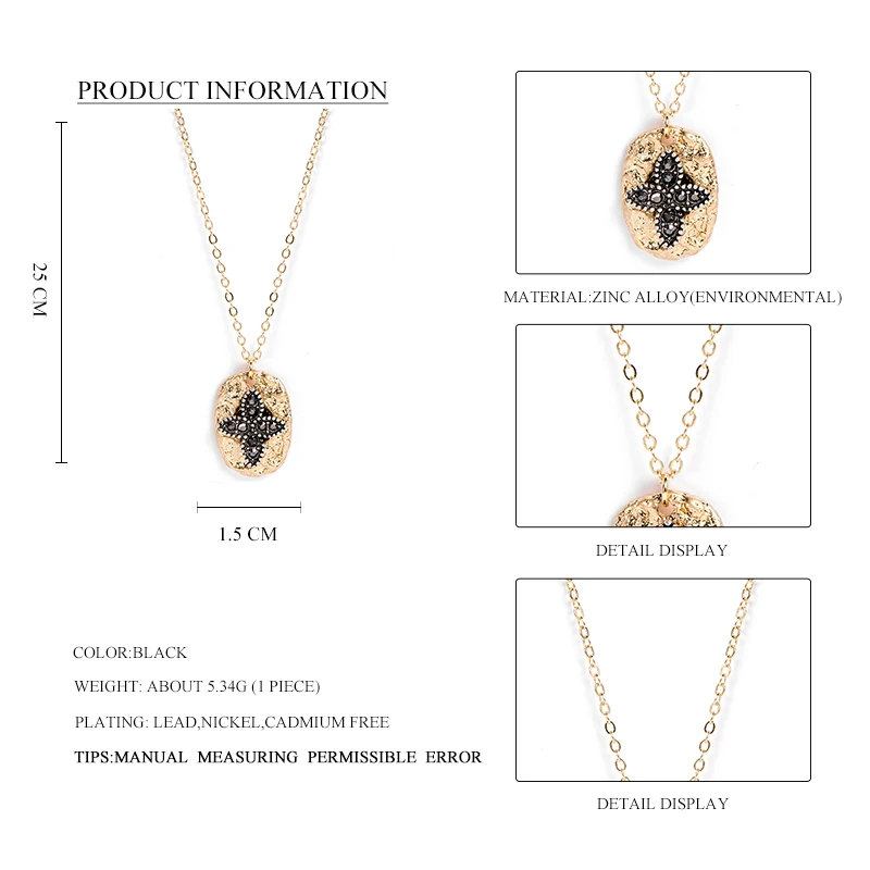 Модное Золотое геометрическое ожерелье для женщин, простые Стразы, ожерелье с кулоном в виде листьев, новинка