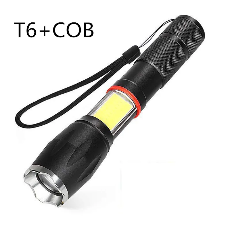 

KARRONG Multif COB LED Flashlight High Power Q5 XML T6 Torch 18650 14500 Battery Powered Lantern Waterproof For Outdoor Dropship