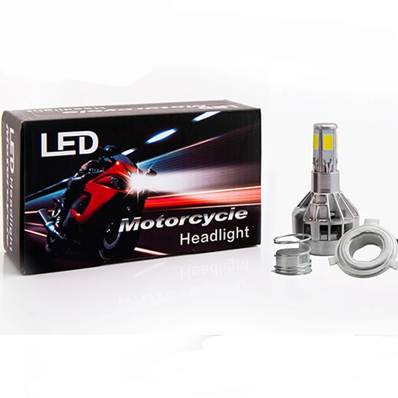 LED motorcycle headlight H4 motorbike light BA20D flasher motos fog lights for ktm exc cafe