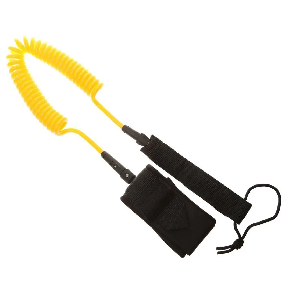 10ft Coiled SUP Surfboard Leash with rubber Padded Cuff and Double