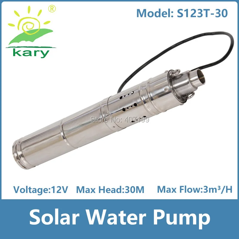 

DC12V 150W Solar Pump 3" Solar Submersible Pump High Pressure Solar Water Pump,1hp borewell water fountain pump for sale
