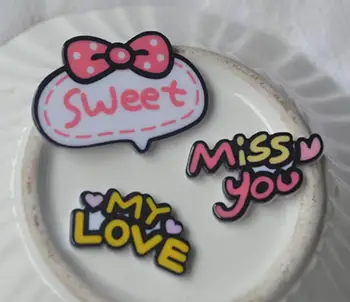 

Kawaii Flatback Resin letter plane acrylic cabochon miss you sweet DIY hair bow jewelry/phone decoration Scrapbooking