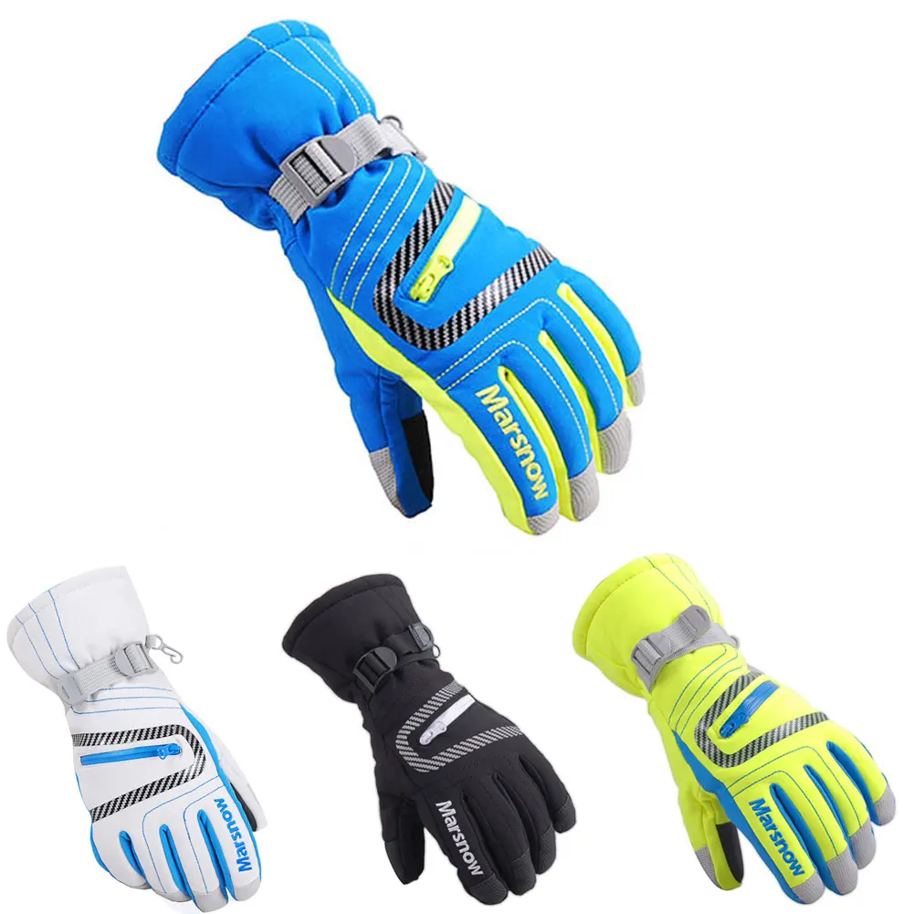 

2018 Ski Gloves Snowboard Motorcycle Winter Kids Children Parent Finger Gloves Skiing Windproof Waterproof Warm Gloves