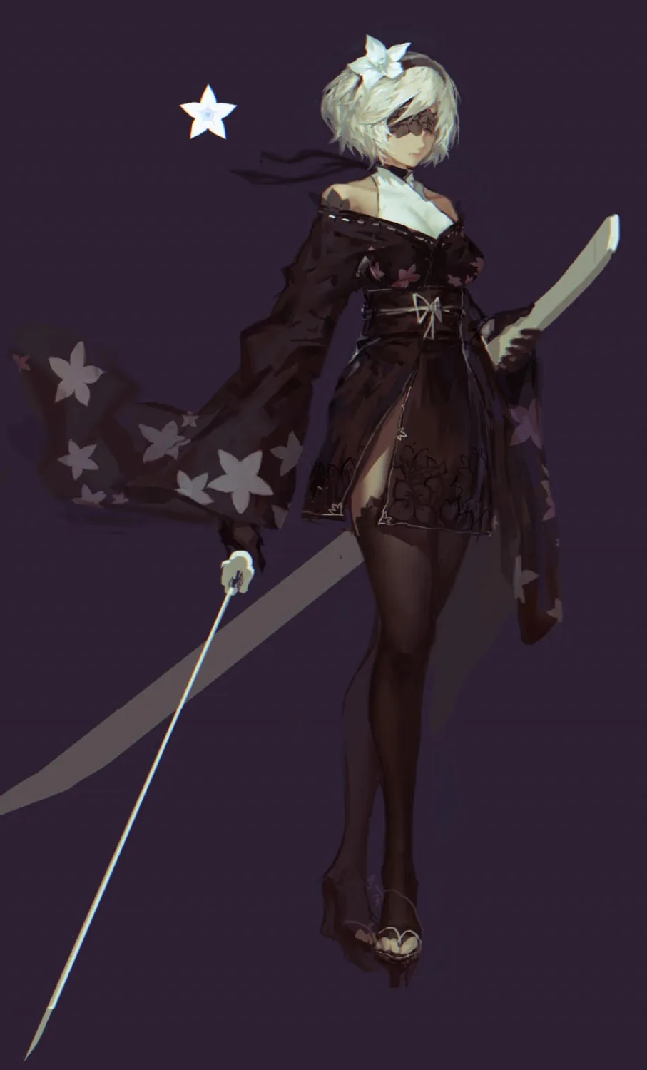 

2B NieR:Automata Cosplay 2B Cosplay Costume Type B Kimono bathrobe costume custom made