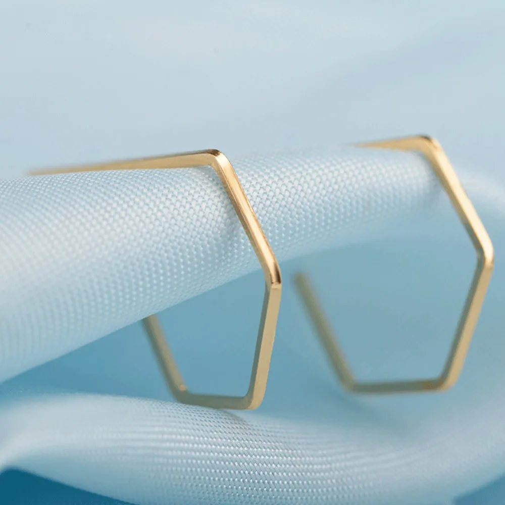 

Hallow hexagon earrings for women Metal Geometric Earrings boucles d'oreilles pour les femme Simple Punk Earing Gifts #276889