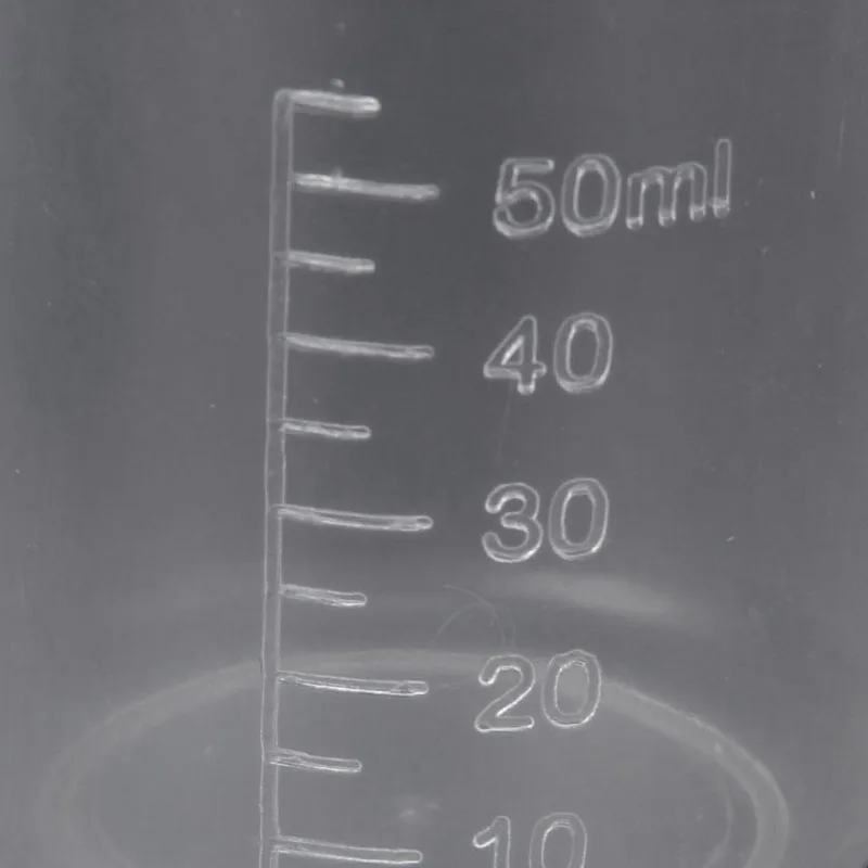 50 мл Градуированный Beaker прозрачный пластиковый мерный стакан новые практичные офисные школьная лаборатория 66CY