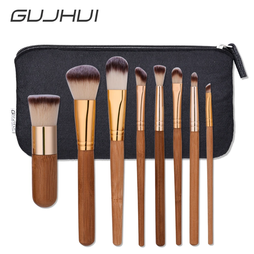 

Professional 8pcs Powder Foundation Brushes Makeup Brushes Set Cosmetics Eyeliner Eyeshadow Makeup Tools Beauty Pencil Brush Kit