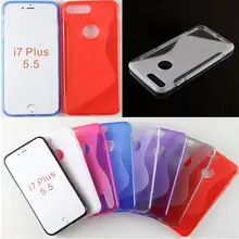 Gligle 200 шт/партия умный s-линия мягкий чехол из искусственной кожи задняя чехол для iPhone 7 Plus 5,5 чехол для телефона чехол оболочки сумки