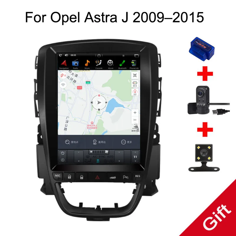 

10.4" Tesla Android Fit Opel Astra J 2009 2010 2011 2012 2013 2014 2015 Car DVD Player Navigation GPS Radio