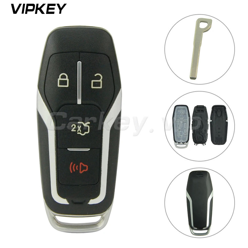 Remotekey M3N-A2C31243800 Smart Key Case 4 Button 164-R8109 For Ford Edge Explorer Fusion 2015 2016 2017 Car Remote Key Shell