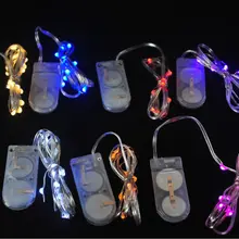 100 шт./лот 9 цветов 2 м 20 праздник огней индикатор Батарея огни строки, x'mas украшения Фея свет с серебряной Провода