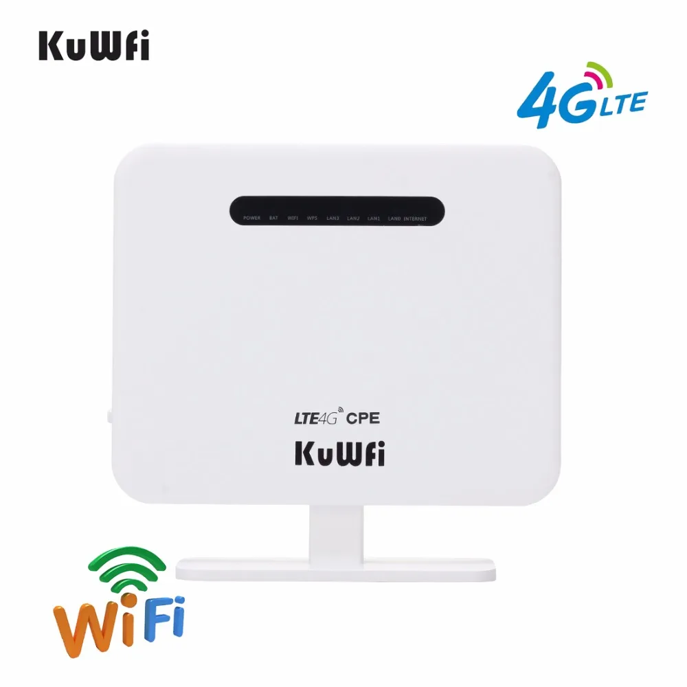 KuWFi обновленная версия беспроводной маршрутизатор 4G LTE 150 Мбит/с CAT4 CPE