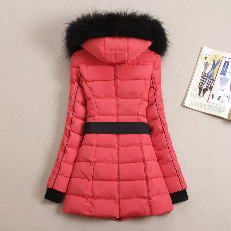 Oferta especial/gran relación calidad-precio original solo nuevo ruso grueso largo sección delgada adelgazamiento piel cuello abajo chaqueta - 6