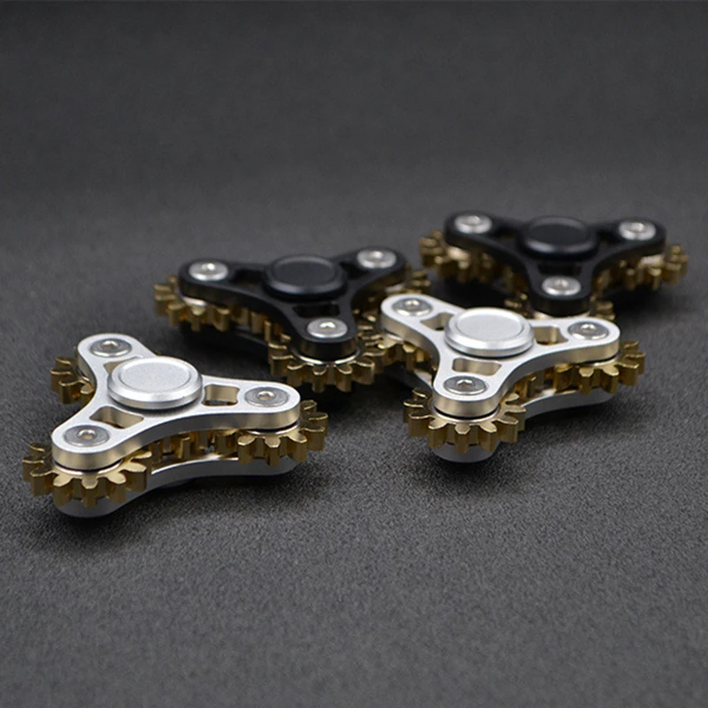 Chaud neuf 9 vitesses main Spinner fait en métal fantastique EDC main Spinner en laiton Fidget Spinner pour tdah jouets cadeau