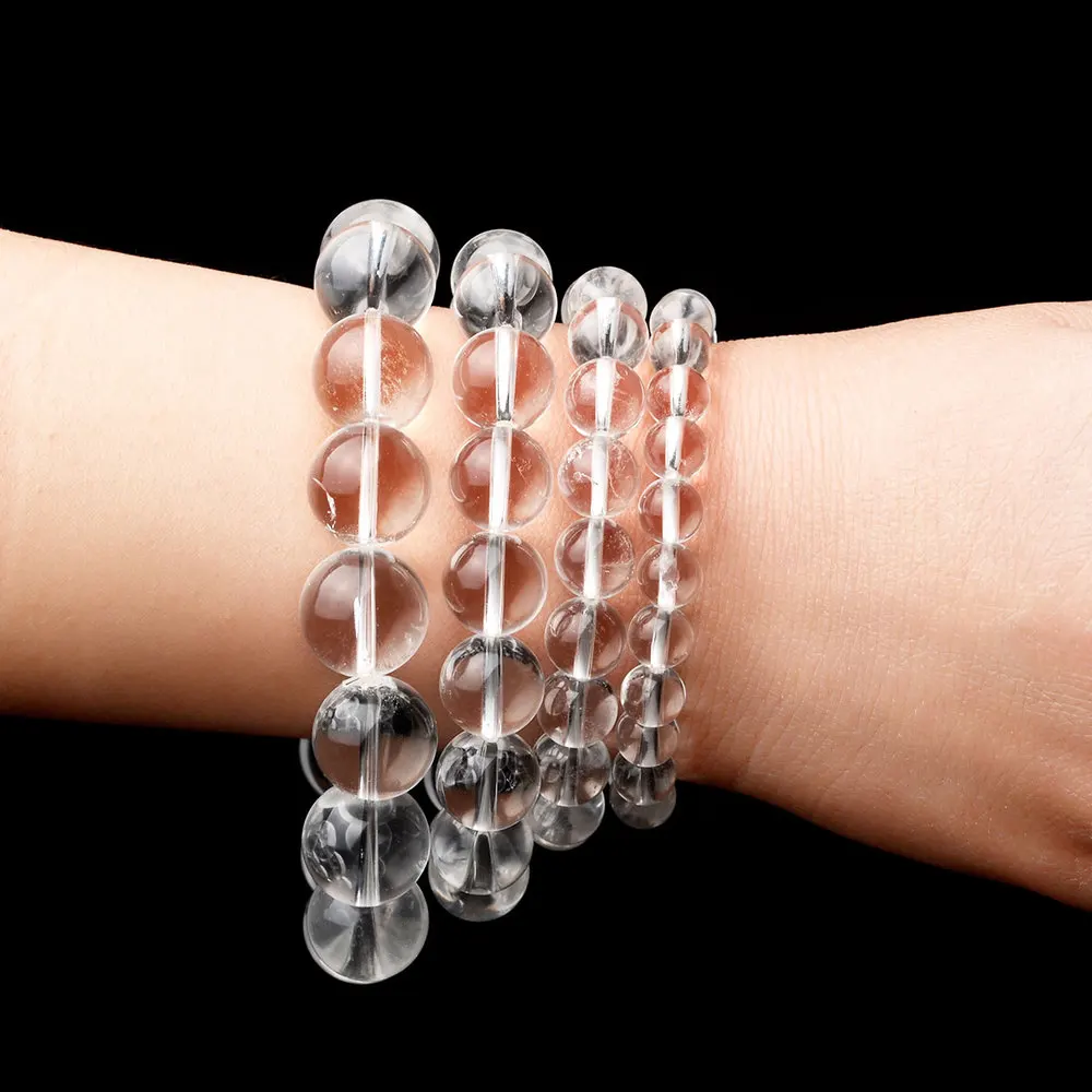 Feng Shui House White Crystal Bracelet Lucky Black Snow Crystal Feng Shui House White Crystal Bracelet Lucky Black Snow Crystal