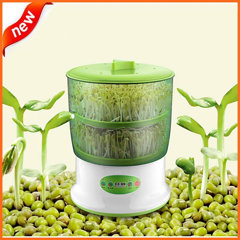 Bean Sprout Maker большой емкости Новое Обновление Умный зеленый Семена бобов, растущий автоматический аппарат для проращивания фасоли 220 В